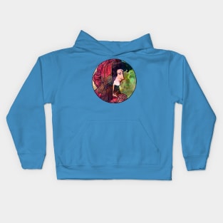 Belle Art Nouveau Lady Kids Hoodie